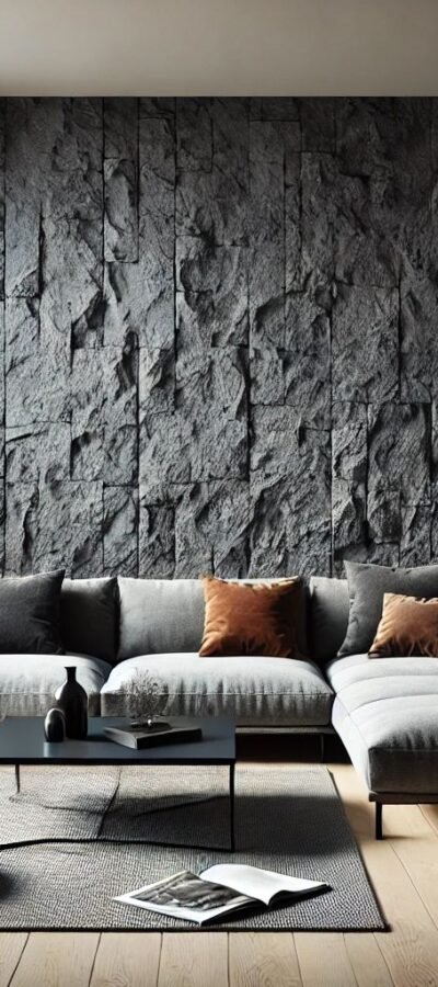 salon-con-revestimiento de pared efecto piedra-1