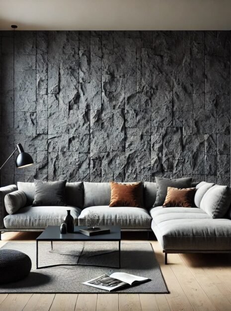 salon-con-revestimiento de pared efecto piedra-1